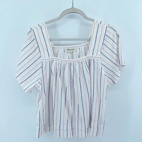 Madewell striped square neck butterfly top sz S - Picture 1 of 6